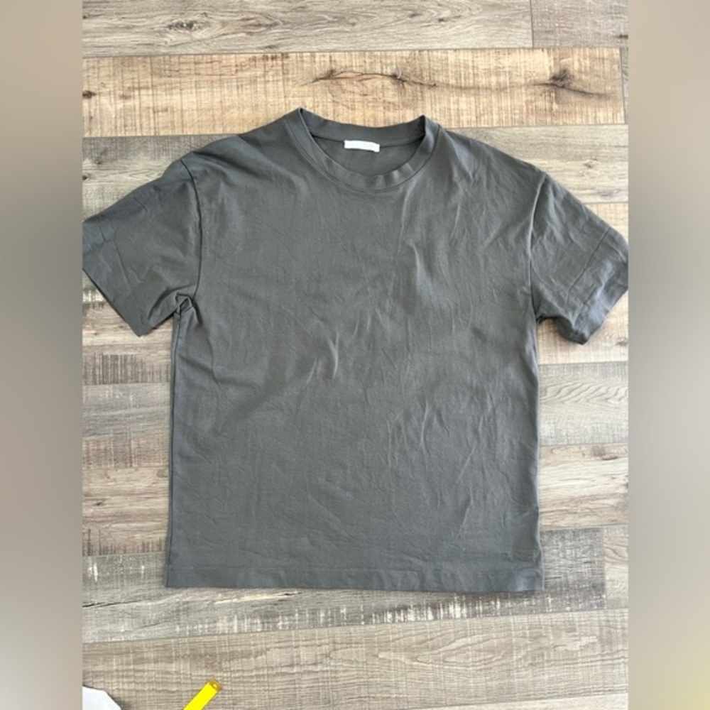 Zara Charcoal Cotton Short Sleeve Tee
